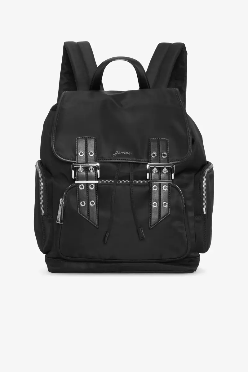 Black Bucky Nylon Backpack