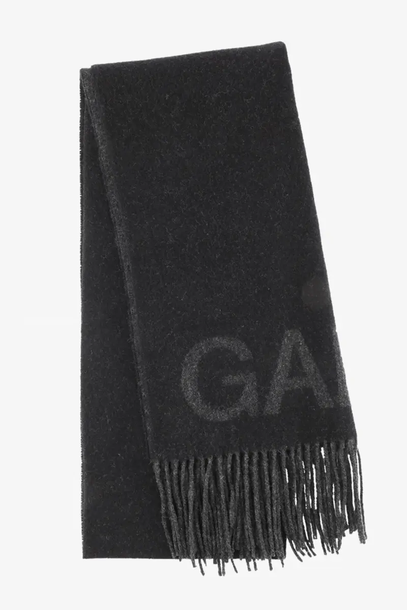 Black Fringed Scarf