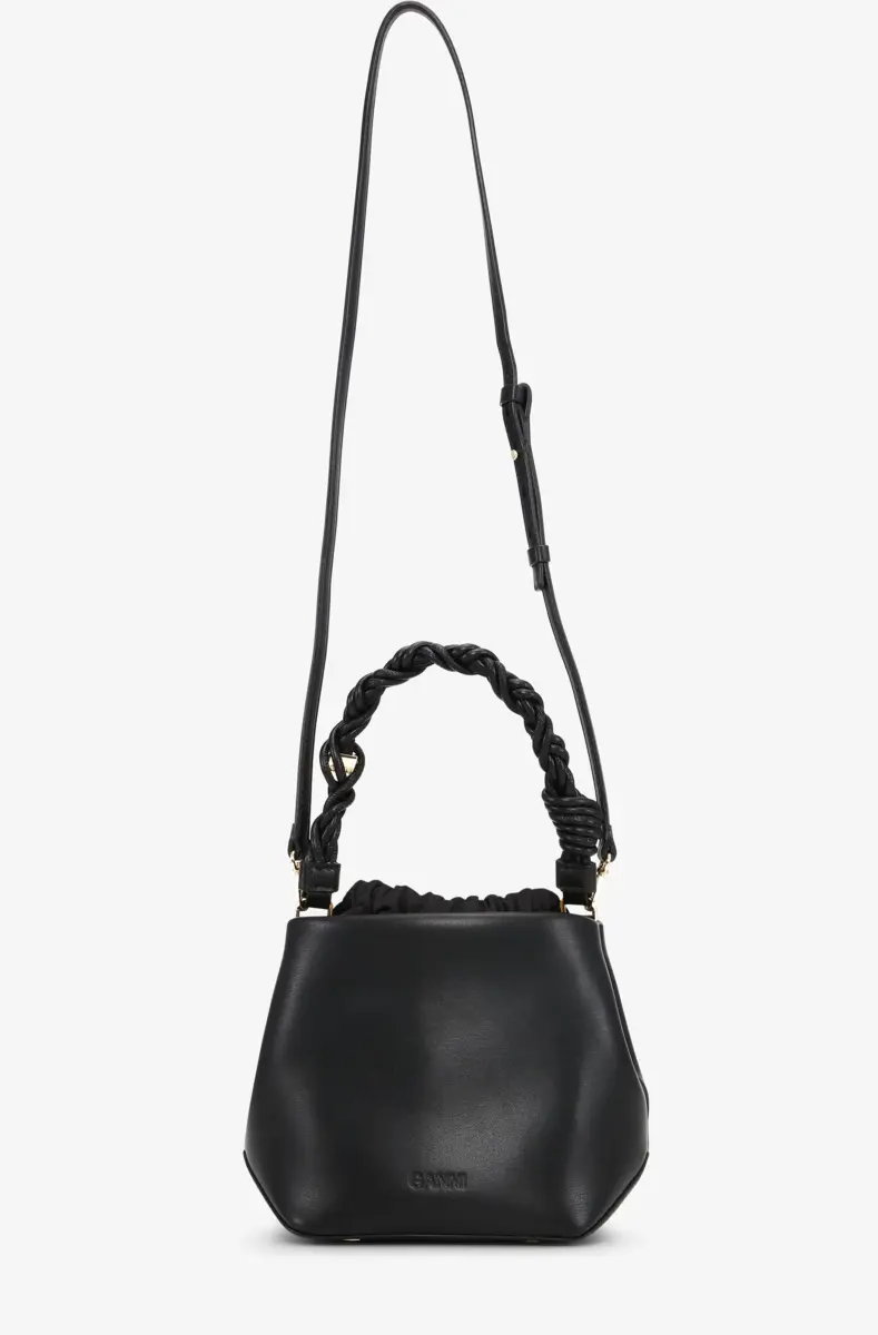 Black GANNI Bou Bucket Bag
