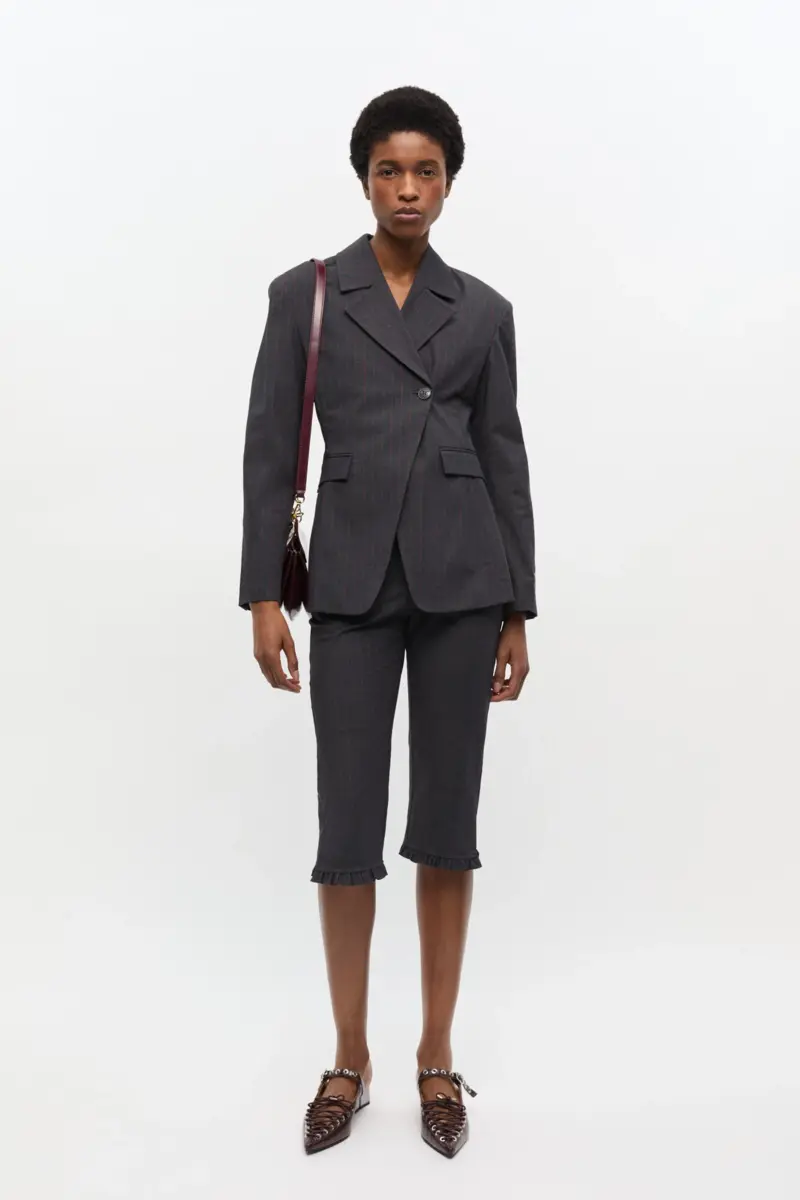 Black Pinstripe Blazer