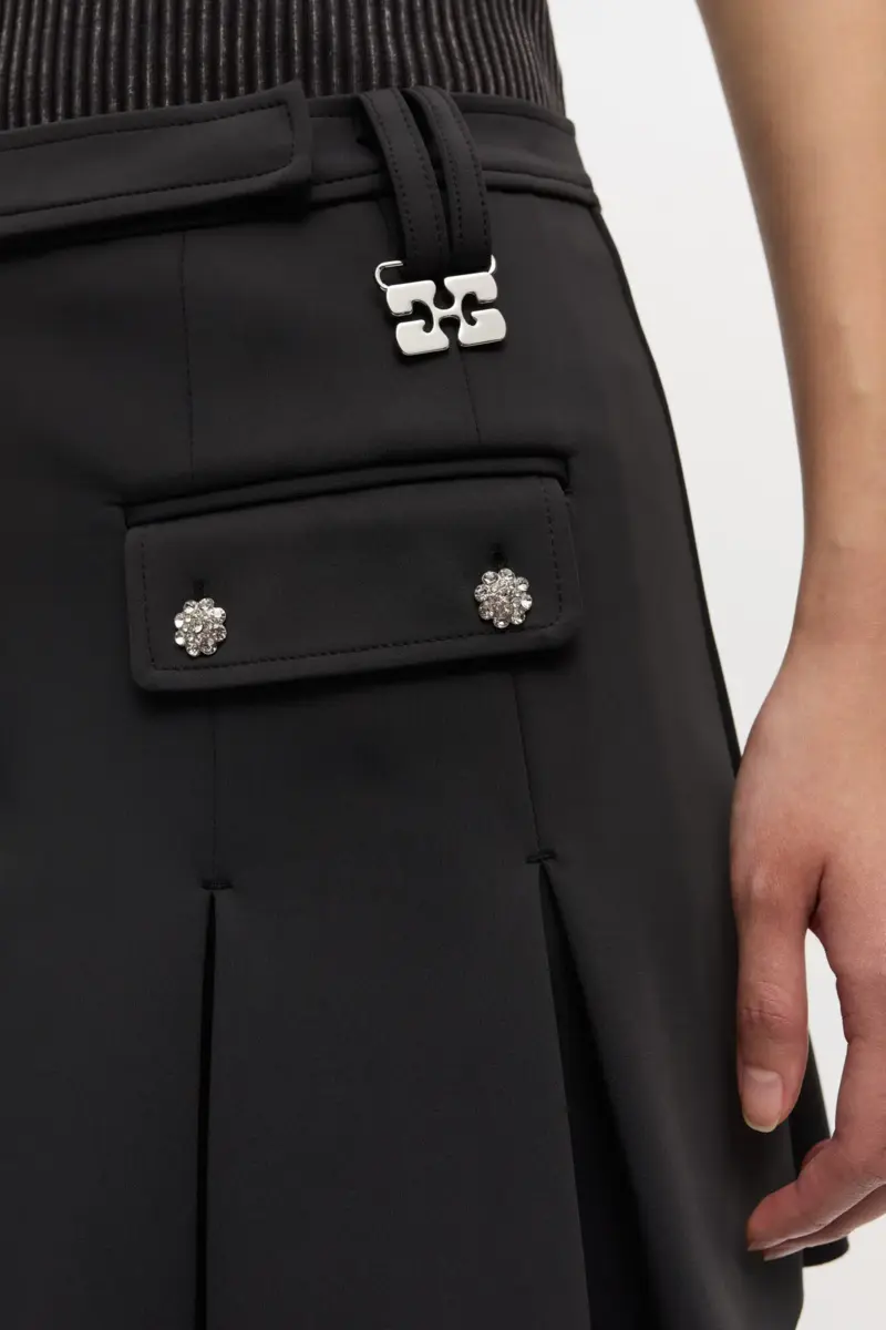 Black Pleated Mini Skirt Black Pleated Mini Skirt