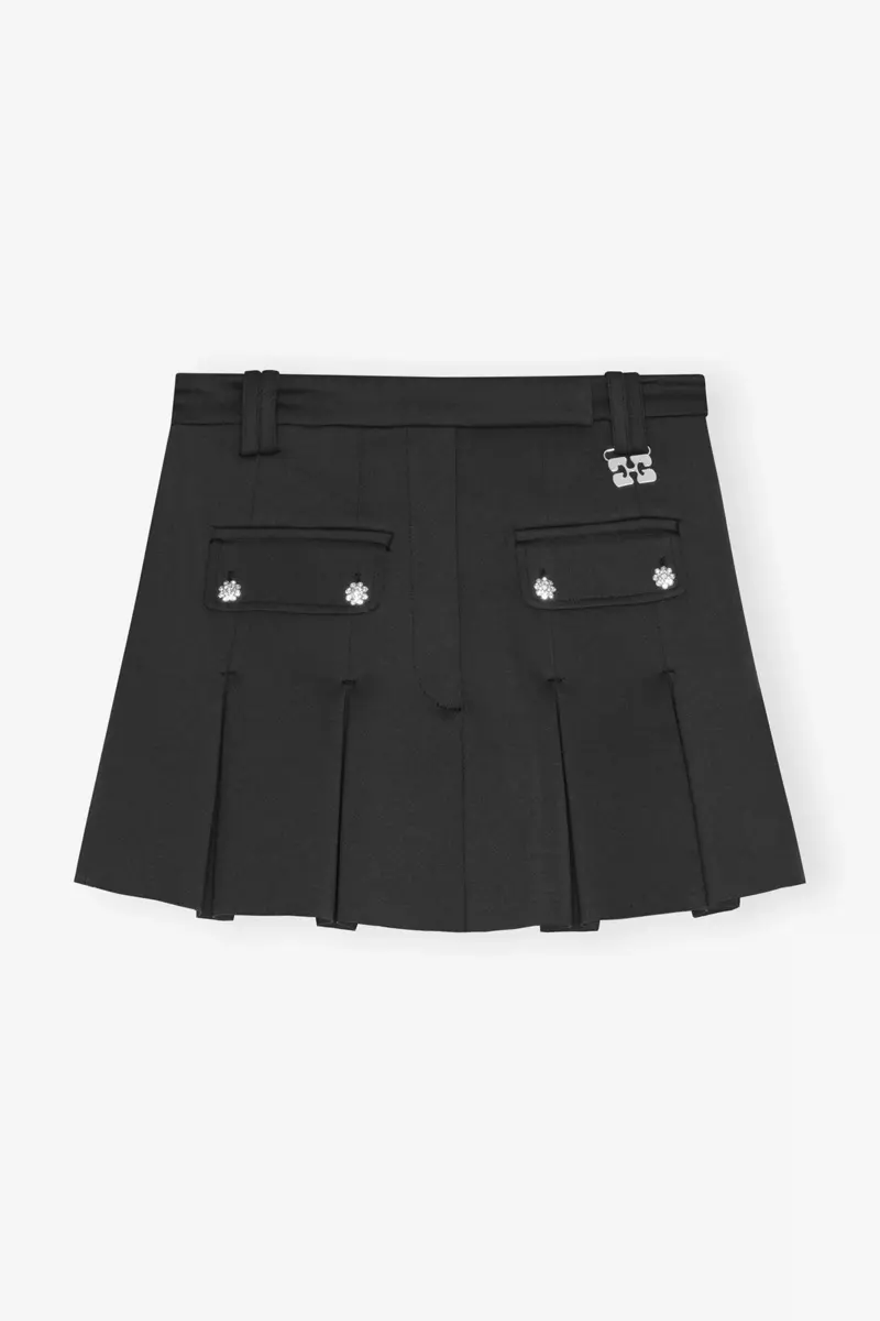 Black Pleated Mini Skirt Black Pleated Mini Skirt