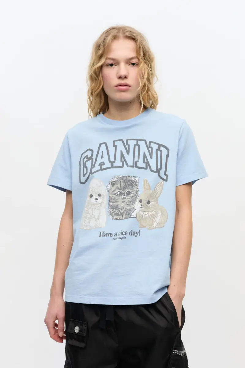 Blue Animal Print T-shirt