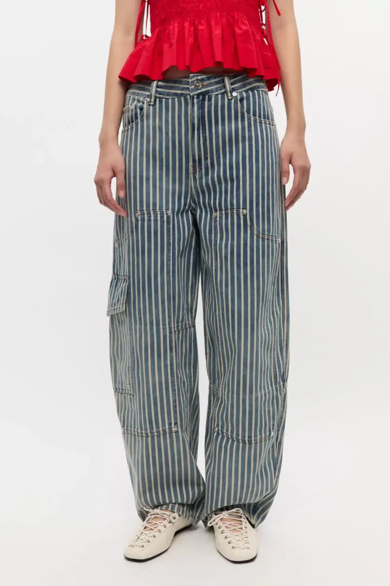Blue Striped Carpenter Jeans