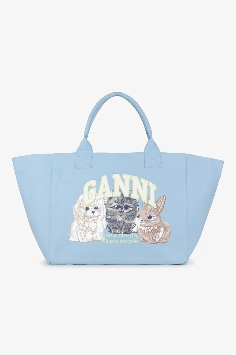 Blue XXL Animal Print Tote