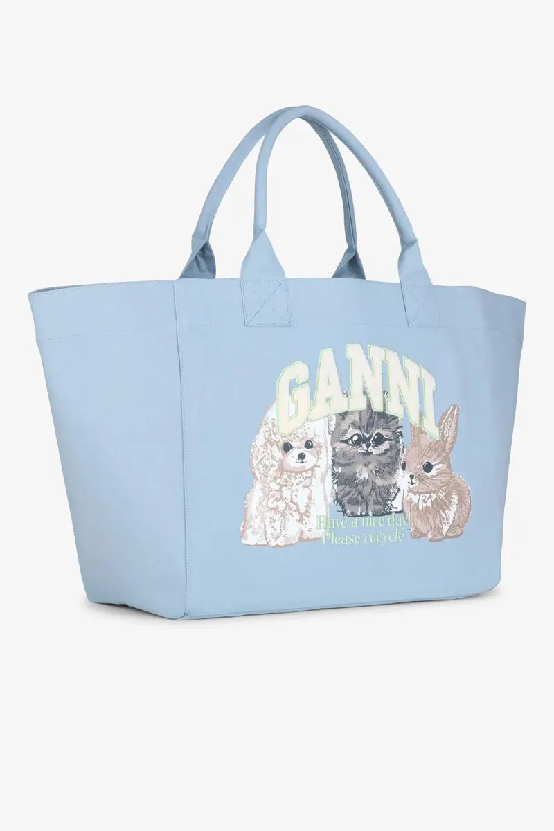 Blue XXL Animal Print Tote