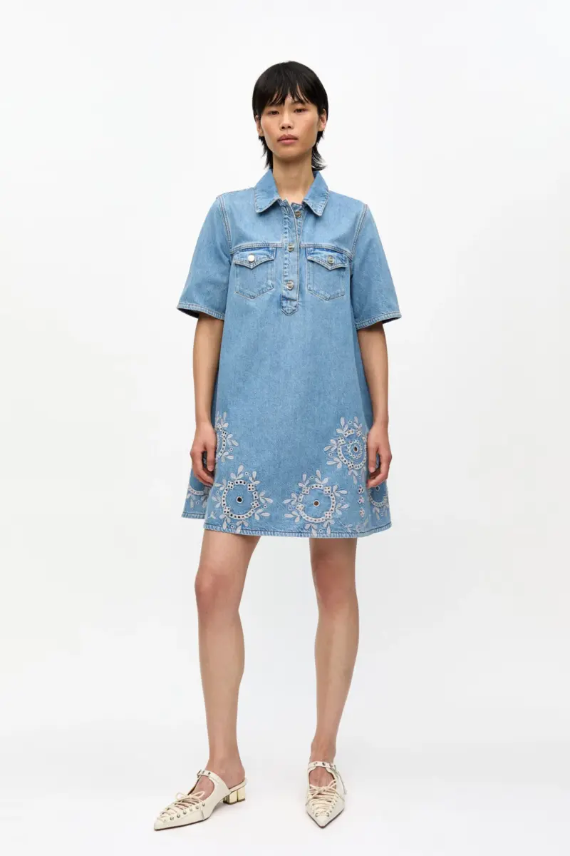 broderie anglaise mini dress 1 - Broderie Anglaise Mini Dress
