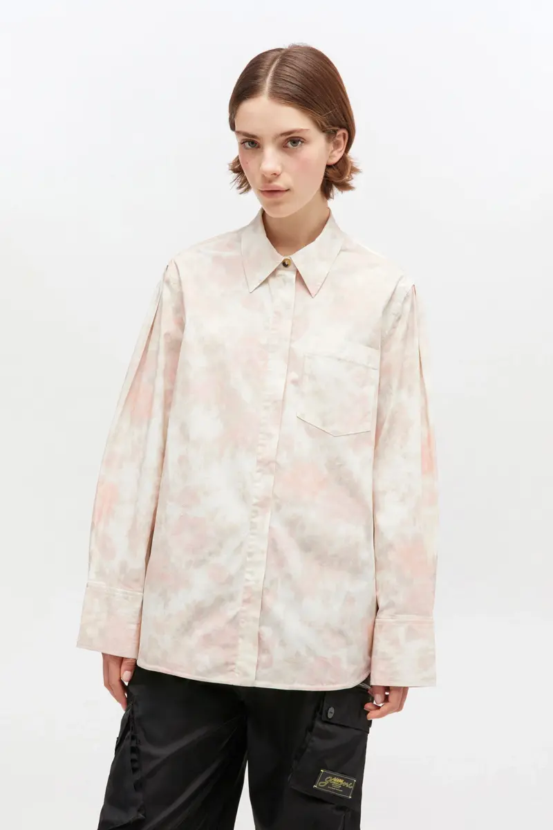Floral Circle Collar Shirt