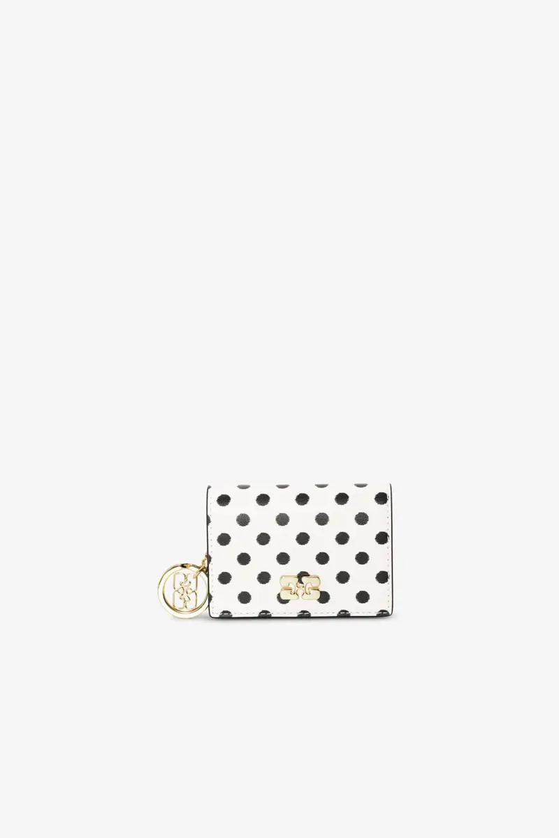 GANNI Bou Card Holder With Flap and Dots