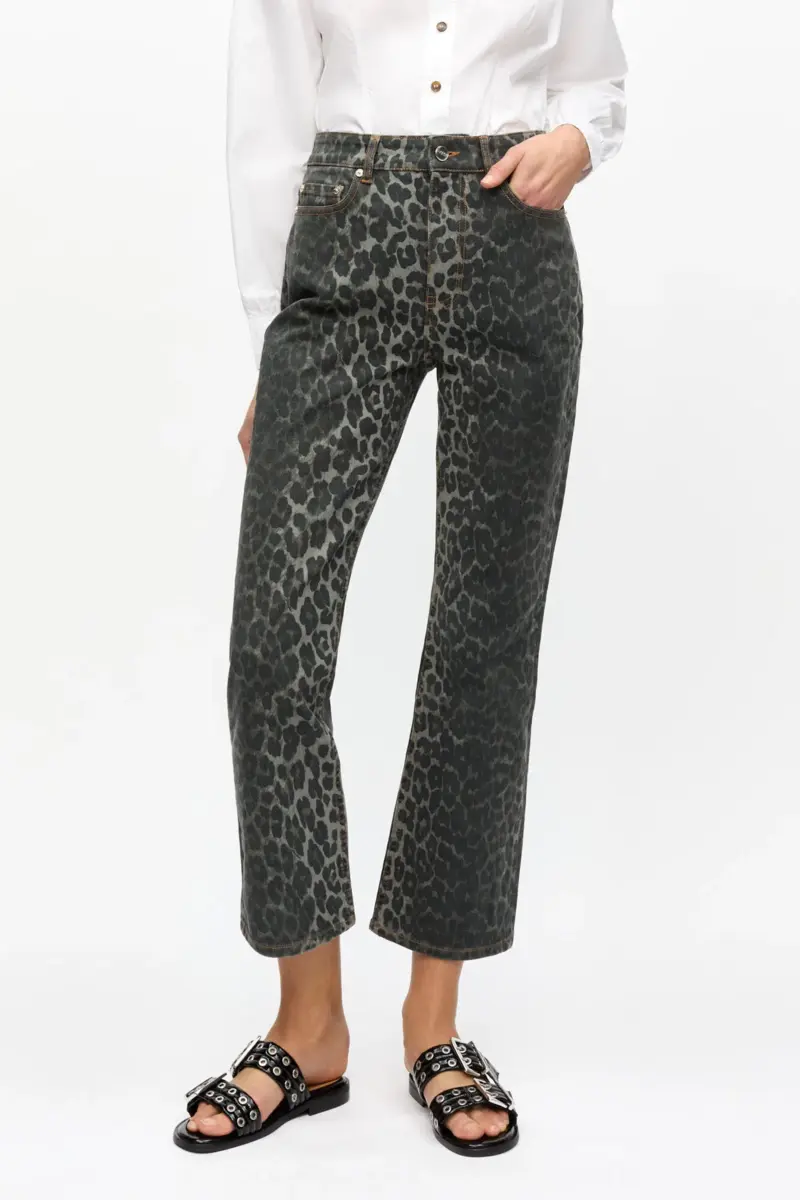 Grey Leopard Betzy Jeans