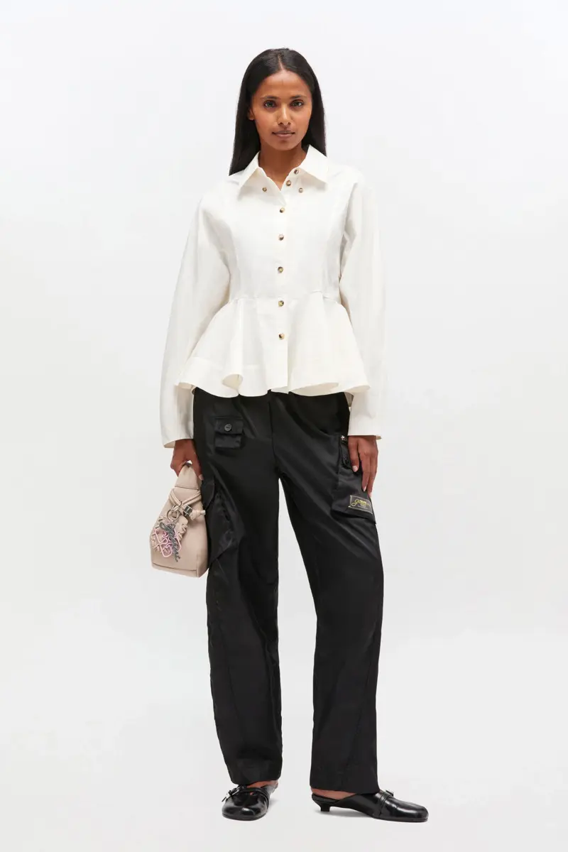 Ivory Peplum Shirt