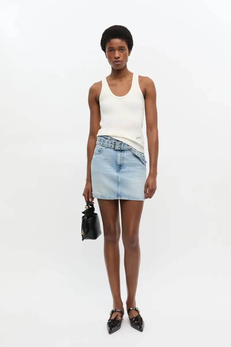 Ivory Ribbed Tank Top