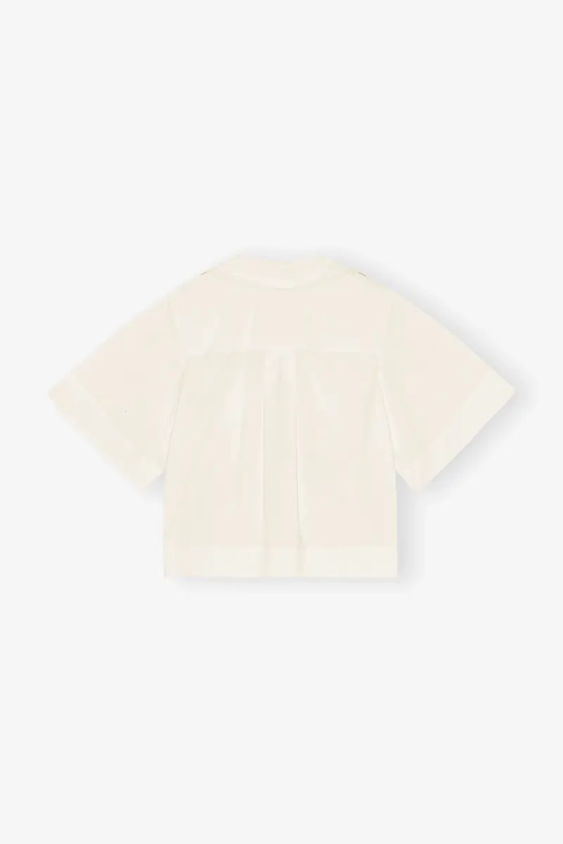 Ivory Stretch Cotton Blouse Ivory Stretch Cotton Blouse