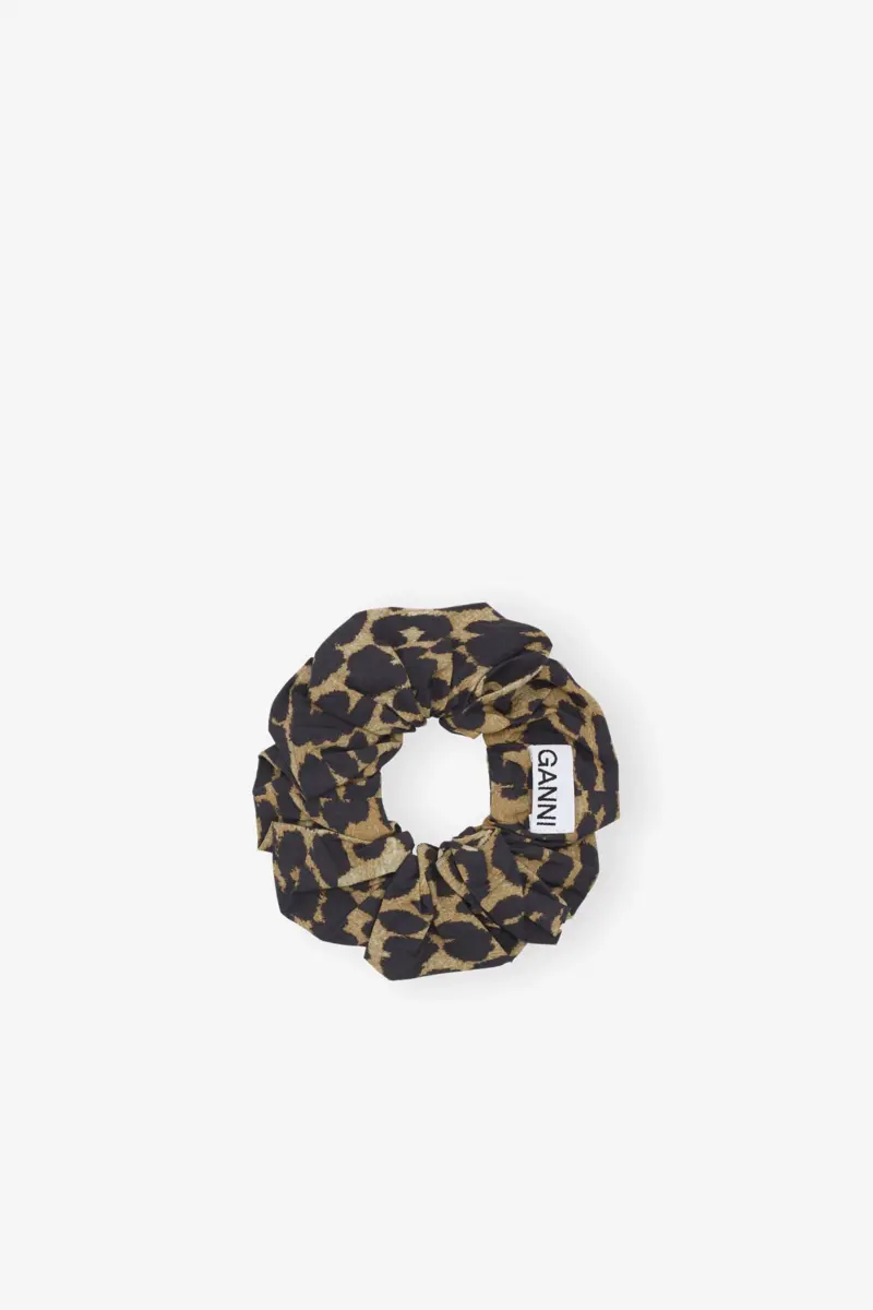 Leopard Cotton Scrunchie