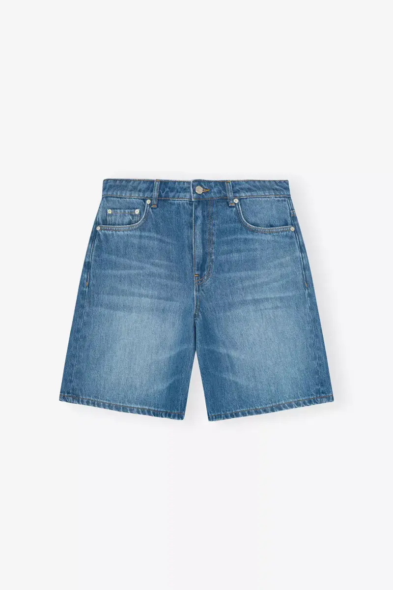 Mid Blue Denim Shorts