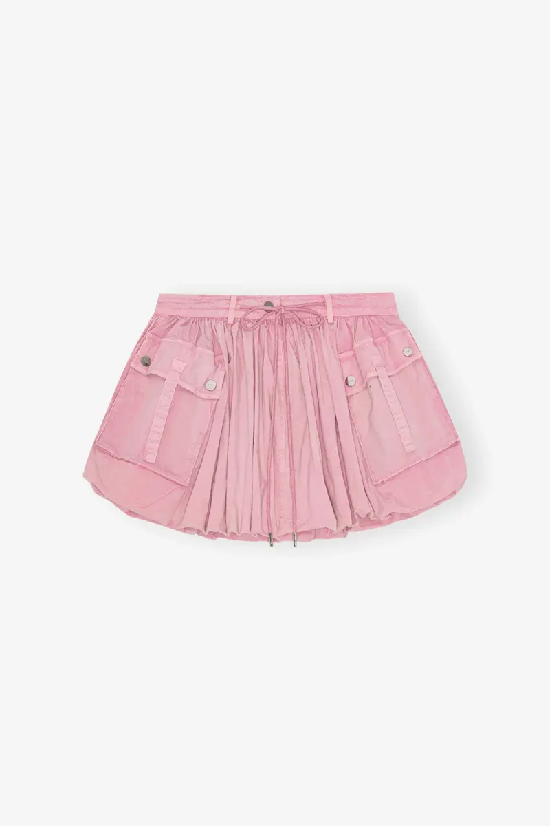 Pink Washed Mini Bubble Skirt