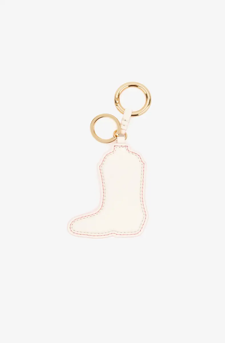 Pink Western Boot Keyring