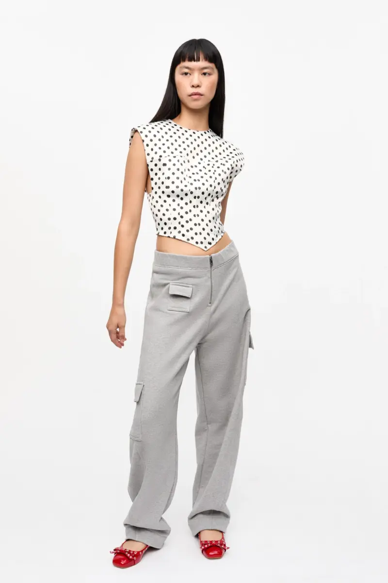 Polka-Dot Satin Corset Blouse Polka-Dot Satin Corset Blouse