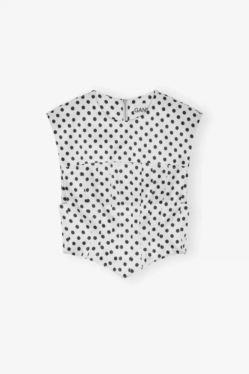 Polka-Dot Satin Corset Blouse Polka-Dot Satin Corset Blouse