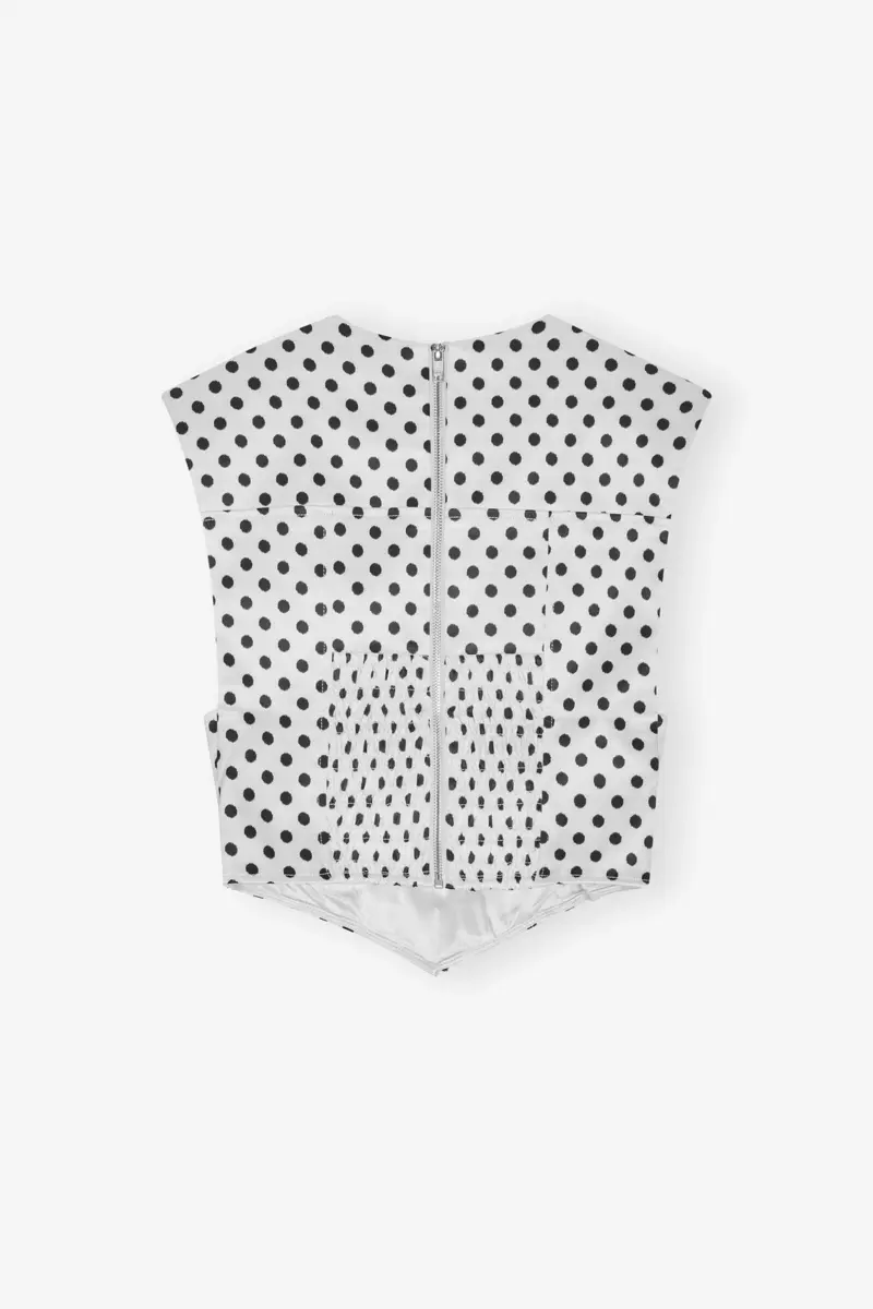 Polka-Dot Satin Corset Blouse Polka-Dot Satin Corset Blouse