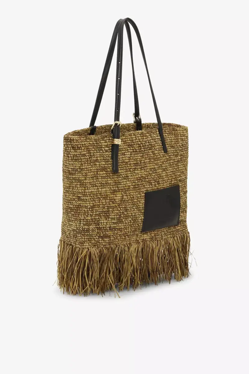 Raffia Tote Fringes Bag Small