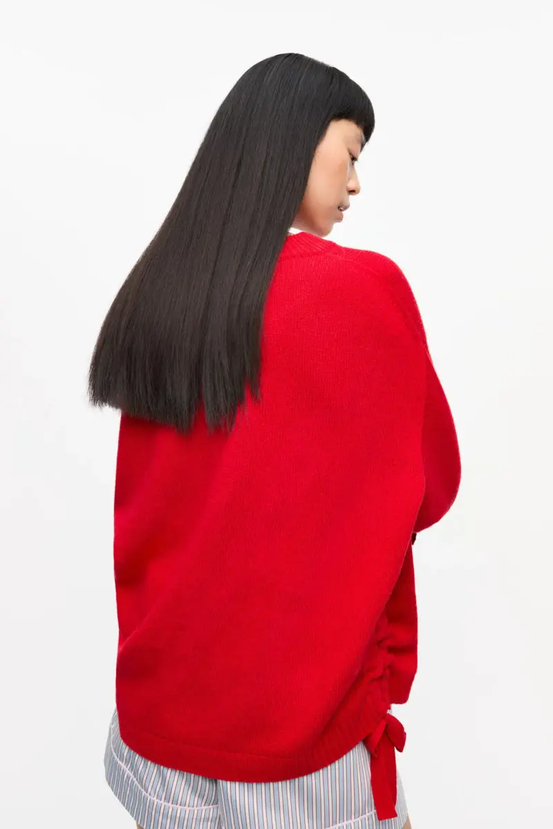 Red Future Wool Mix Oversized Jumper