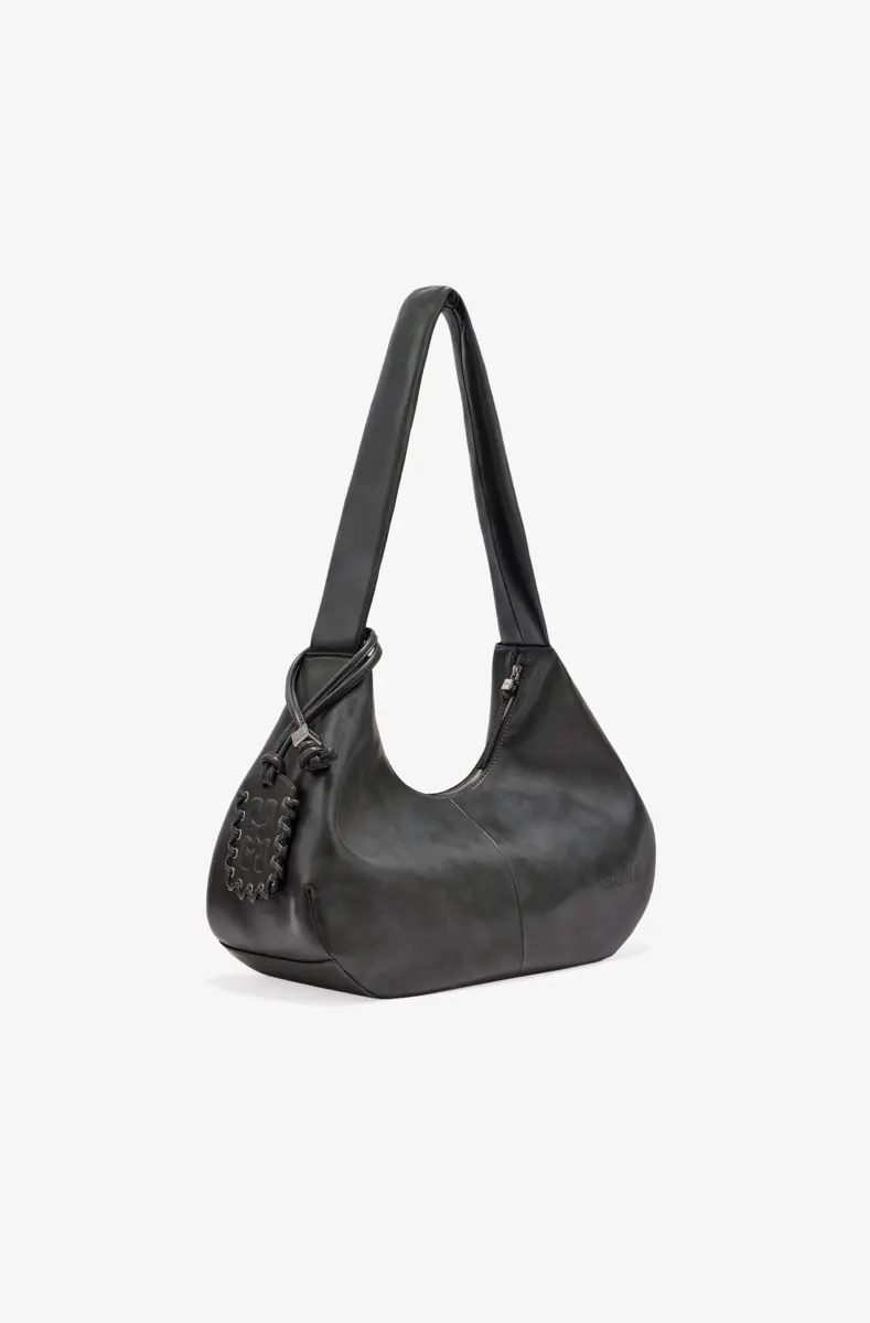 Steal Grey Medium Hobo Bag