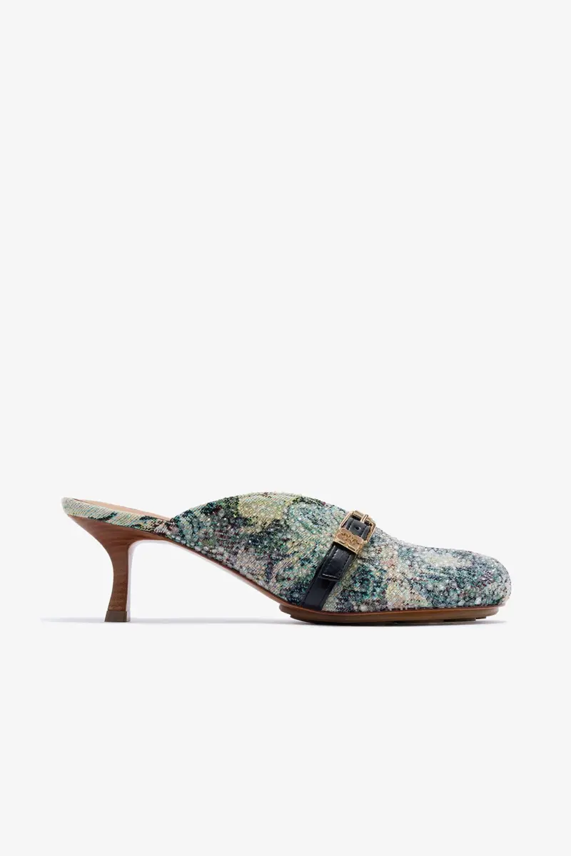 Sue Heeled Mules in Tapestry Sue Heeled Mules in Tapestry