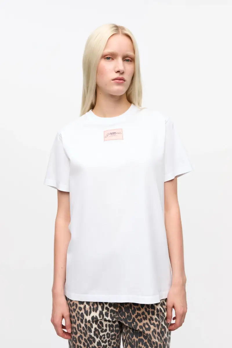 White Basic Jersey Relaxed T-shirt