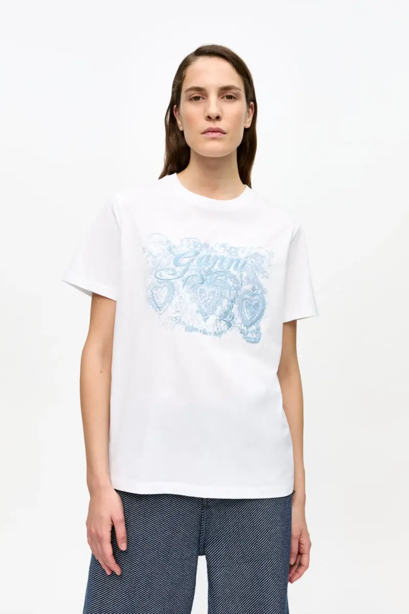 White Jersey Tattoo Lace T-shirt
